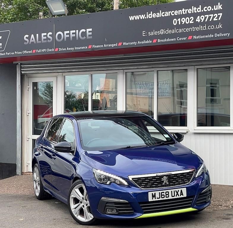 Used Peugeot 308 GT-line 130 HP (95 kW) 2018 Blue Hatchback