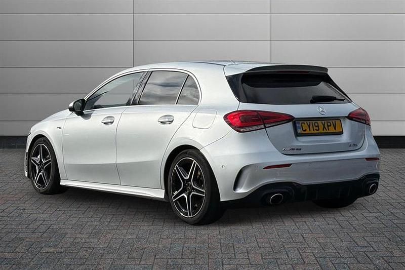 Used Mercedes A35 AMG Premium 306 HP (225 kW) 2019 Iridium silver Hatchback