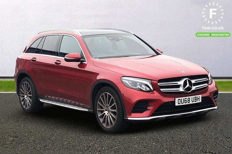 Red Used 2018 Mercedes GLC250 AMG Line Premium Estate | £23,599 (Fair price) - Image 1/3