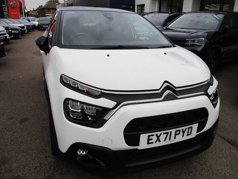 White Used 2021 Citroën C3 PureTech Hatchback | £11,490 (Fair price) - Image 1/4
