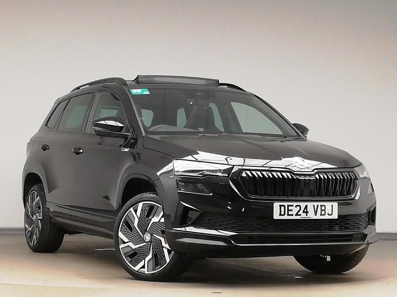 Black Used 2024 Skoda Karoq SportLine SUV | £27,498 (A bit pricey) - Image 1/4
