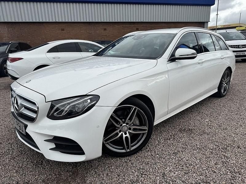 Used Mercedes E220 AMG line 2017 White Estate