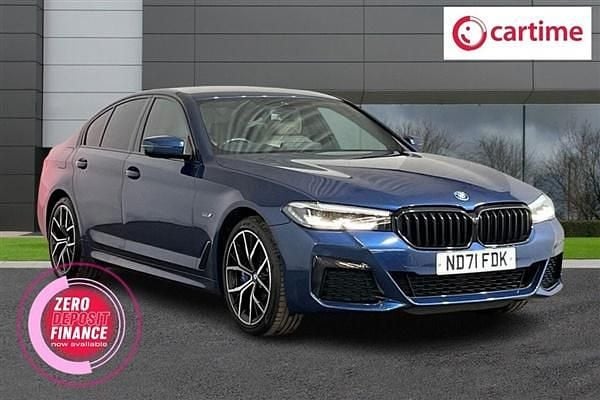 Blue Used 2021 BMW 530e M Sport Sedan | £27,554 (Expensive) - Image 1/3