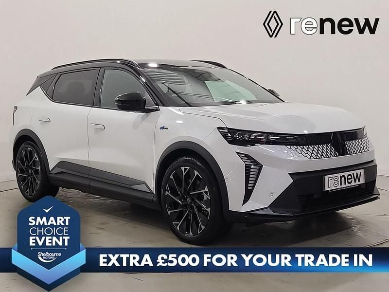 Twotone metallic arctic white with diamond blac Used 2025 Renault Scenic E-Tech Techno Esprit Alpine SUV | £31,995 (Expensive) - Image 1/1