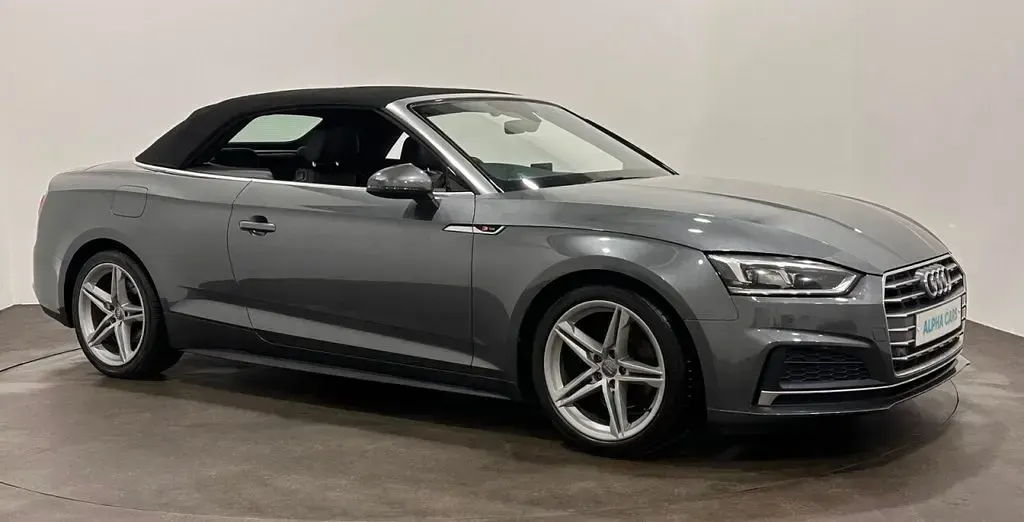 Used Audi A5 Cabriolet S-Line 190 HP (139 kW) 2018 Grey Cabriolet