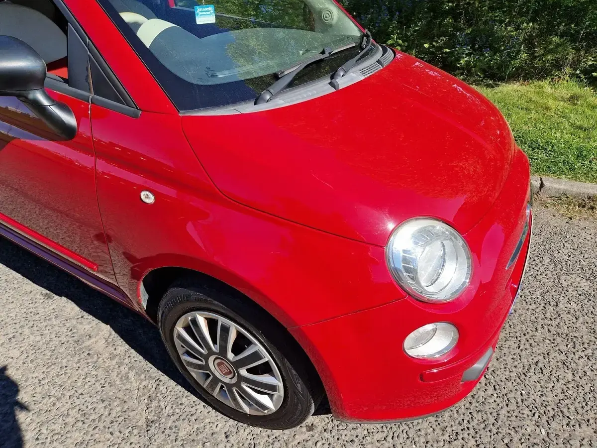 Used Fiat 500 Pop 69 HP (50 kW) 2009 Red Cabriolet