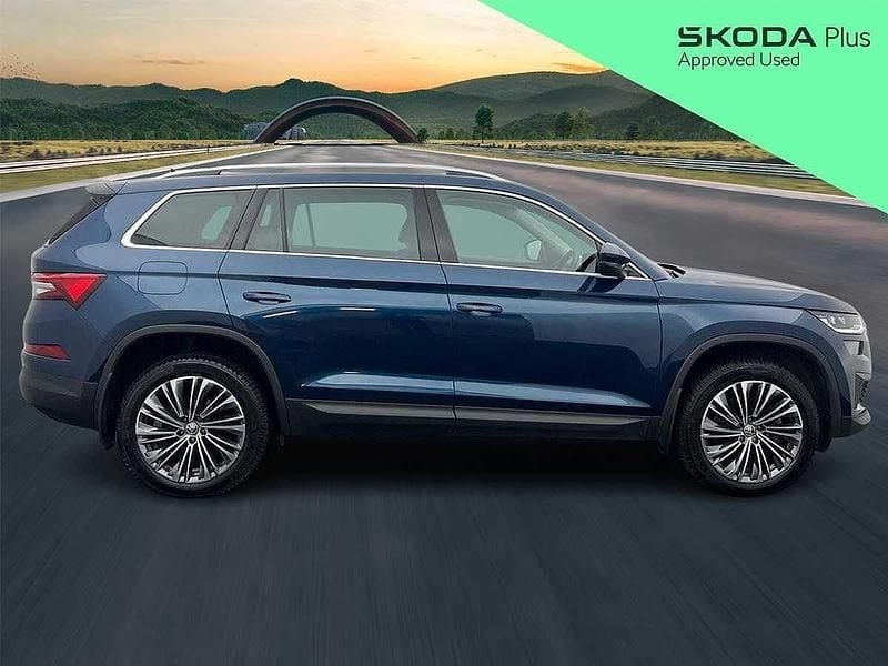 Used Skoda Kodiaq SE L Executive 110 HP (80 kW) 2023 Petrol blue metallic SUV