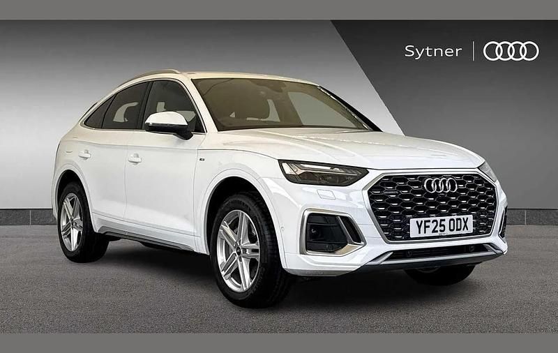 White New 2025 Audi Q5 Sportback S-Line SUV | £41,750 (Expensive) - Image 1/4