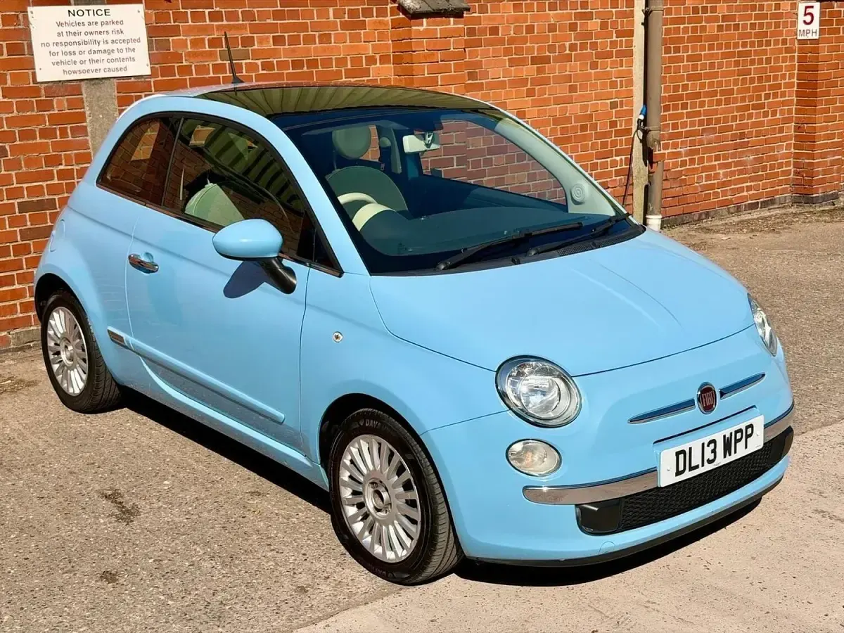 Used Fiat 500 Lounge 69 HP (50 kW) 2013 Blue Hatchback