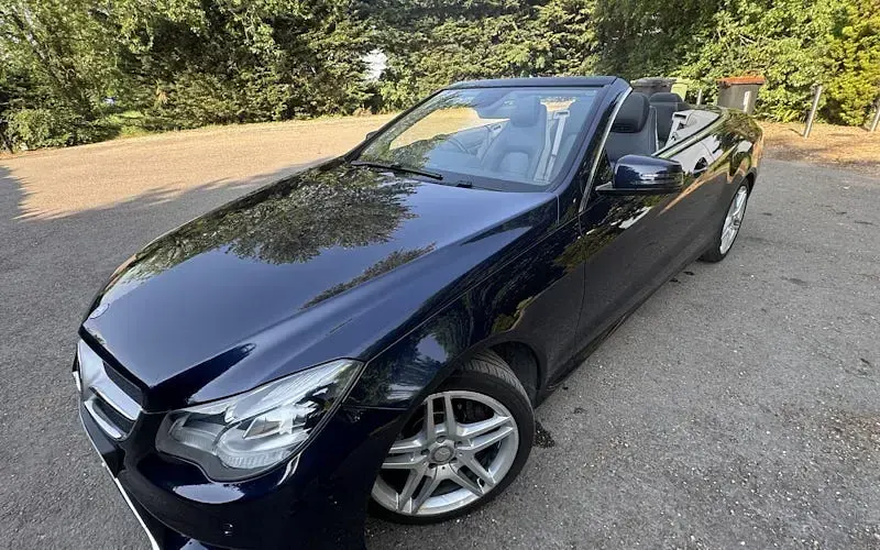 Used Mercedes E220 AMG 170 HP (125 kW) 2013 Blue Cabriolet