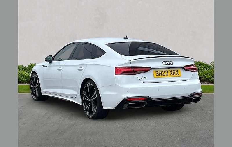 Used Audi A5 Sportback Black Edition 204 HP (150 kW) 2023 White Hatchback