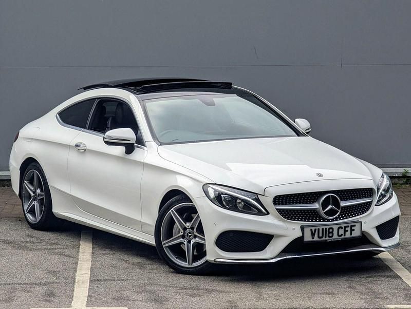 White Used 2018 Mercedes C220 AMG Line Premium Coupe | £13,295 (Fair price) - Image 1/4