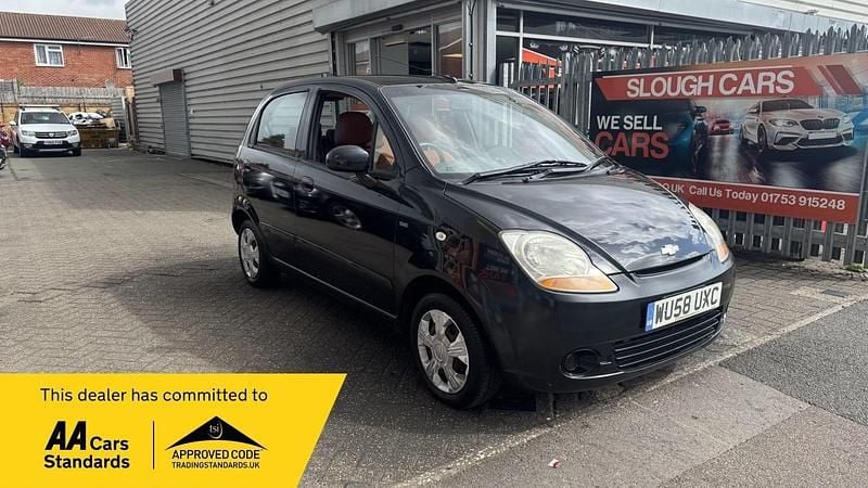 Black Used 2008 Chevrolet Matiz SE Hatchback | £1,495 (Good price) - Image 1/4