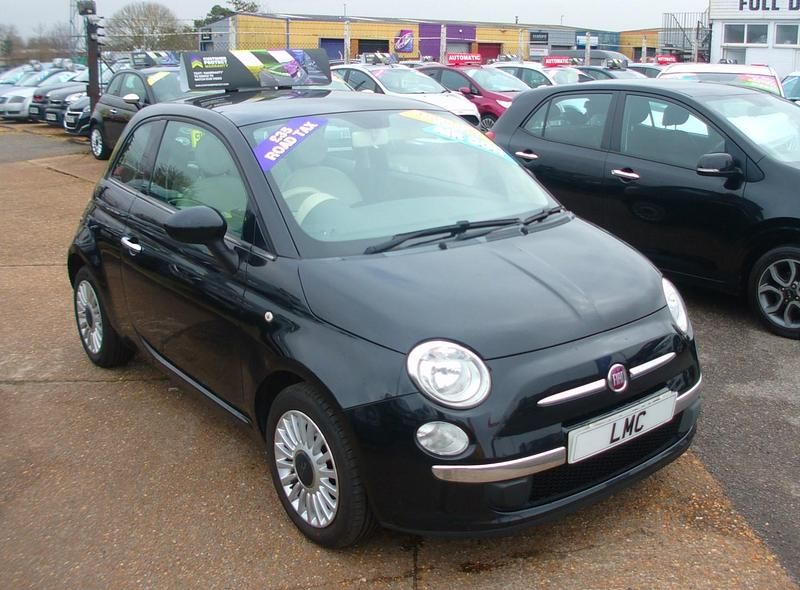 Used Fiat 500 Lounge 69 HP (50 kW) 2014 Black Hatchback
