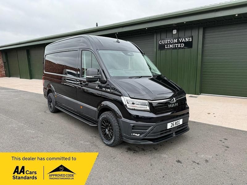 New MAN TGE 2026 Black Van