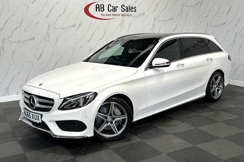 White Used 2015 Mercedes C250 AMG Line Premium Plus Estate | £18,299 (Expensive) - Image 1/1
