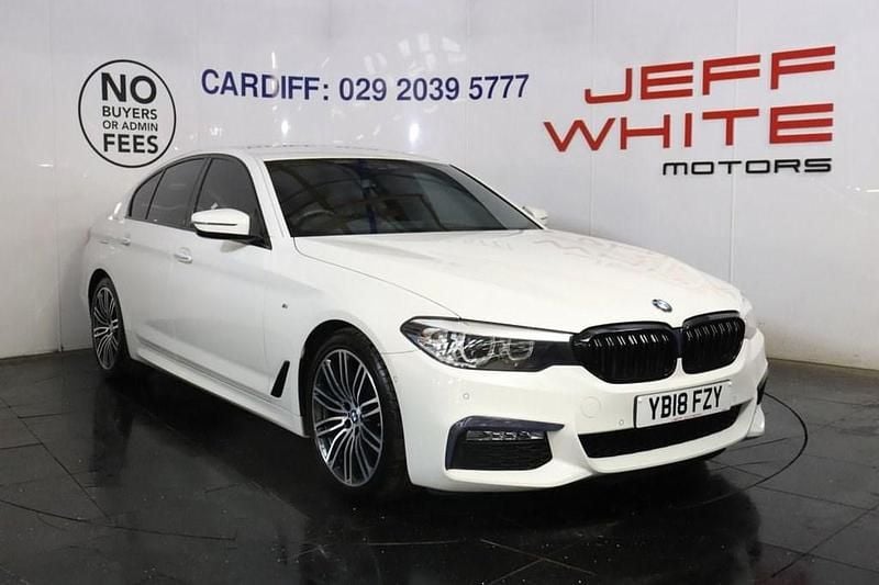 White Used 2018 BMW 520 M Sport Sedan | £17,488 (Fair price) - Image 1/4