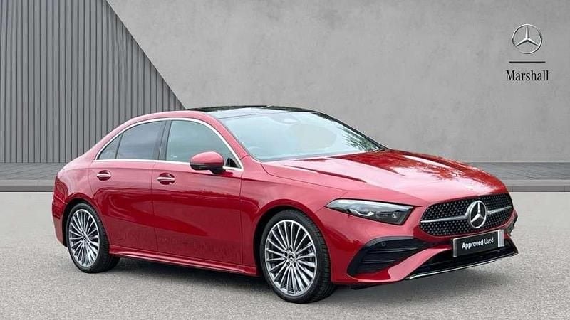 Red Used 2024 Mercedes A200 AMG Line Premium Plus Sedan | £26,890 (Fair price) - Image 1/4