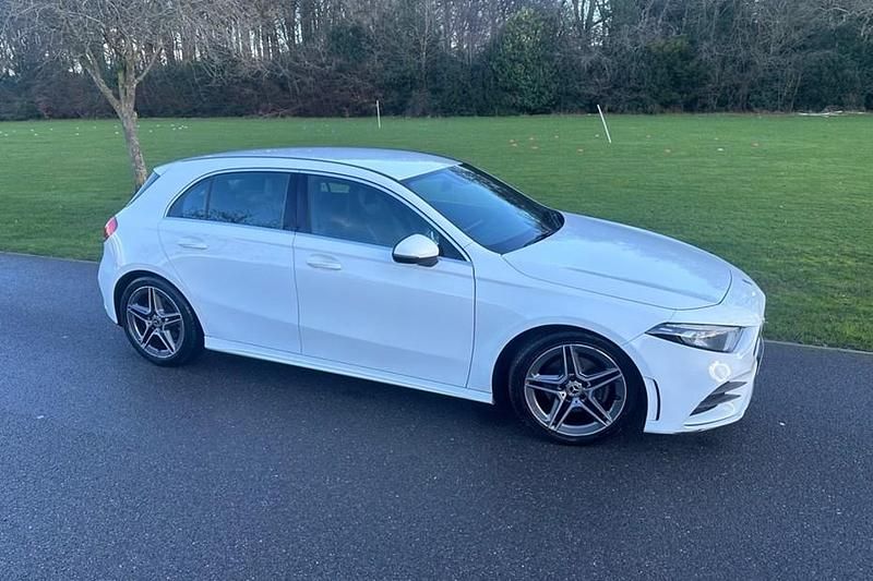 Used Mercedes A200 AMG line 2018 White Hatchback