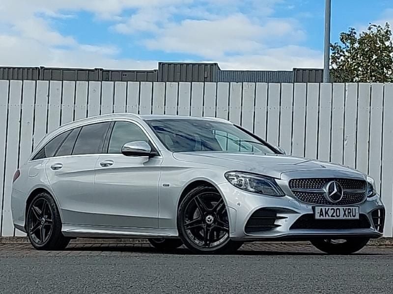 Silver Used 2020 Mercedes C300e AMG line Estate | £19,298 (Fair price) - Image 1/4