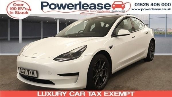 White Used 2021 Tesla Model 3 Standard Range Plus Sedan | £16,689 (Good price) - Image 1/4
