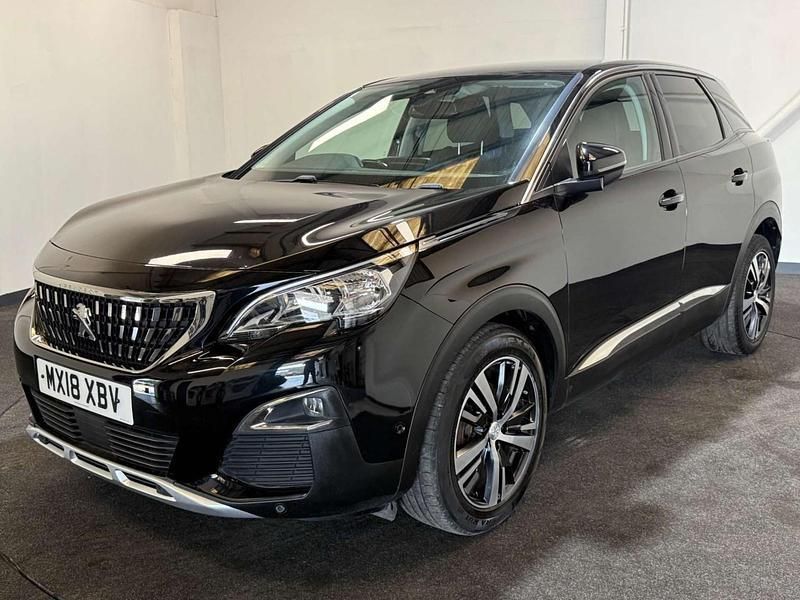Black Used 2018 Peugeot 3008 Allure SUV | £11,795 (Fair price) - Image 1/4