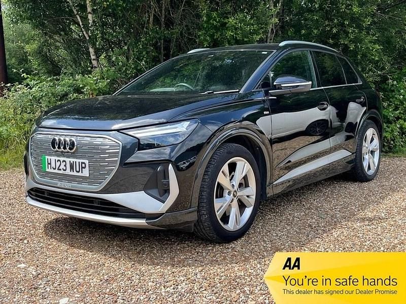 Black Used 2023 Audi Q4 e-tron S-Line SUV | £27,499 (Fair price) - Image 1/4