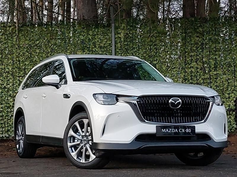 White New 2025 Mazda CX-80 Exclusive-Line SUV | £48,498 (Fair price) - Image 1/4