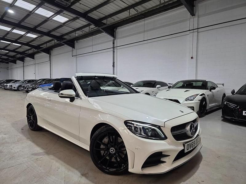 Used Mercedes C300 AMG line 258 HP (189 kW) 2019 White Cabriolet