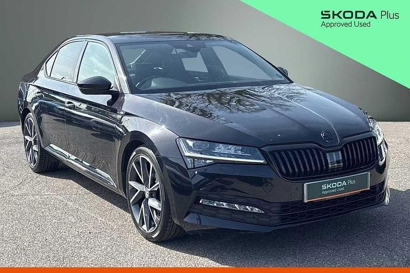 Used Skoda Superb SportlinePlus 140 HP (102 kW) 2021 Black magic pearl effect Hatchback