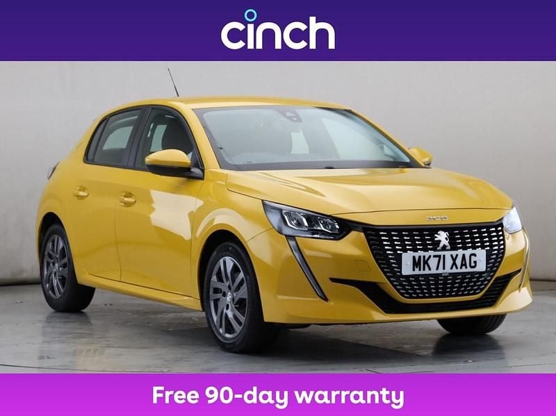 Yellow Used 2021 Peugeot 208 Active Premium Hatchback | £12,449 (Fair price) - Image 1/3