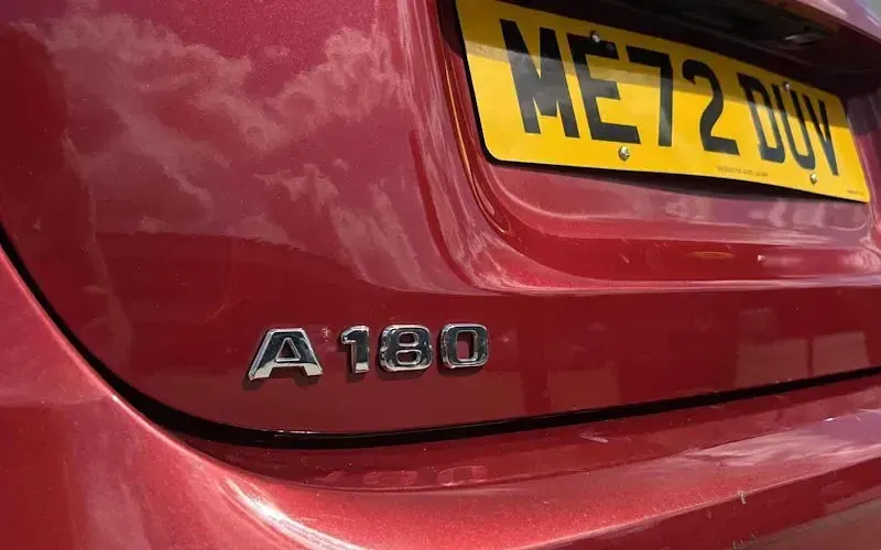 Used Mercedes A180 AMG line 136 HP (100 kW) 2022 Red Hatchback