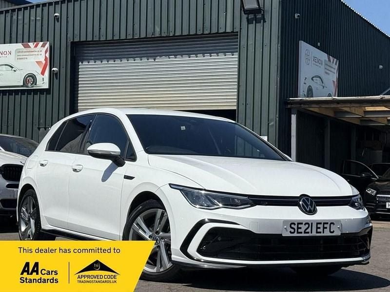 White Used 2021 VW Golf VIII R-line Hatchback | £17,790 (Fair price) - Image 1/4