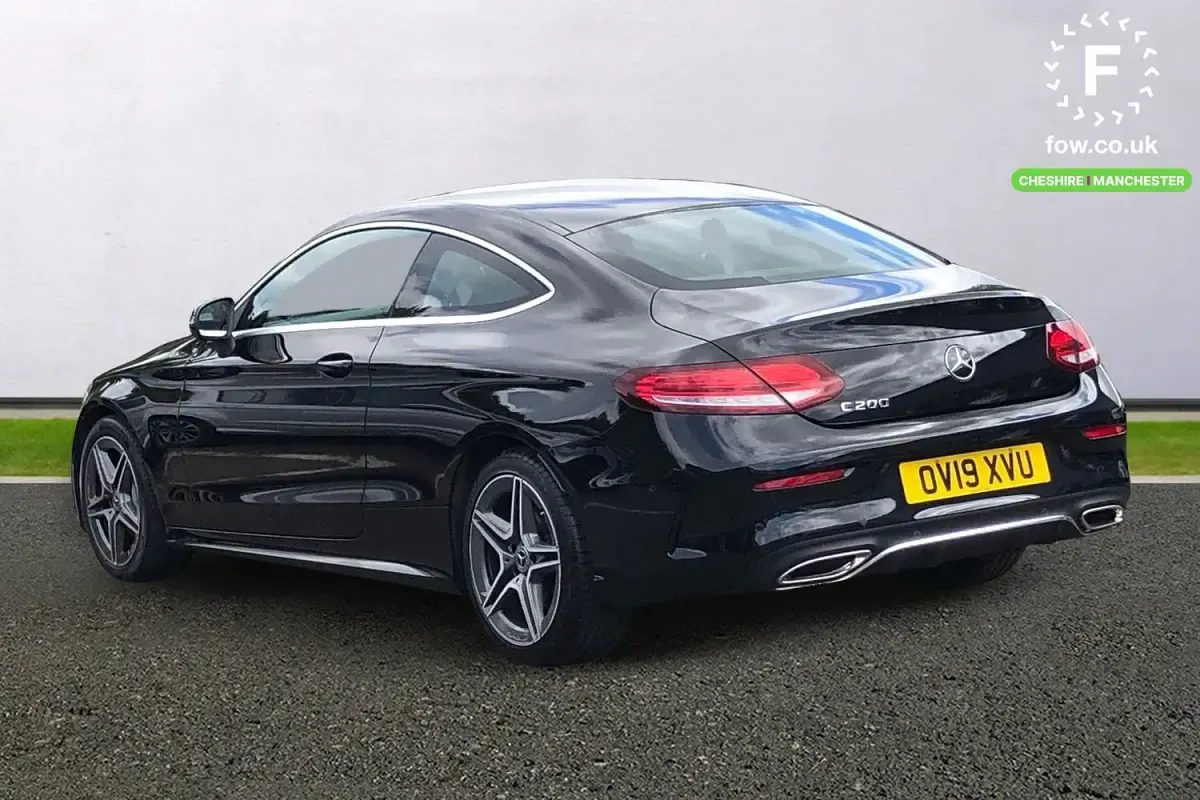 Used Mercedes C200 AMG line 184 HP (135 kW) 2019 Black Coupe