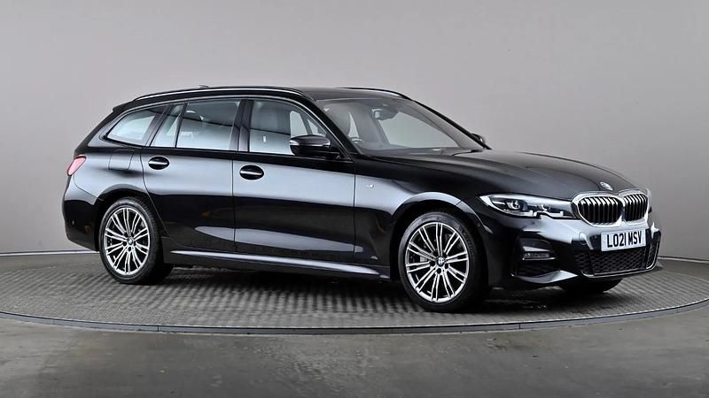 Black Used 2021 BMW 330e M Sport Estate | £25,998 - Image 1/4