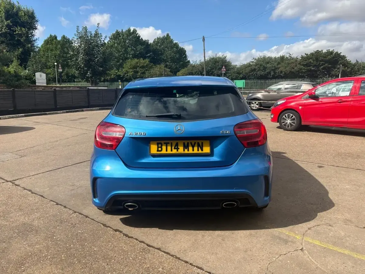 Used Mercedes A200 AMG 136 HP (100 kW) 2014 Blue Hatchback