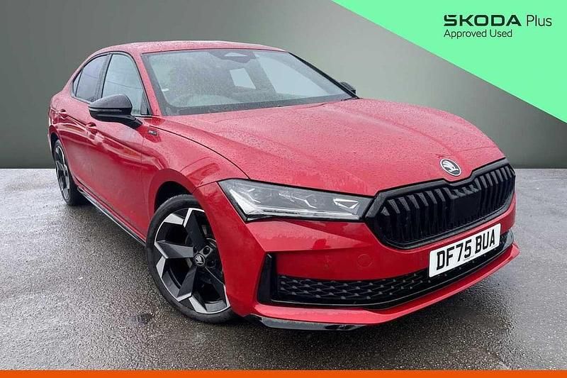 Used Skoda Superb SportLine 150 HP (110 kW) 2025 Carmine red metallic Hatchback