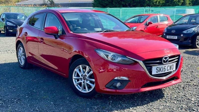 Red Used 2015 Mazda 3 Hatchback | £5,995 (Good price) - Image 1/3