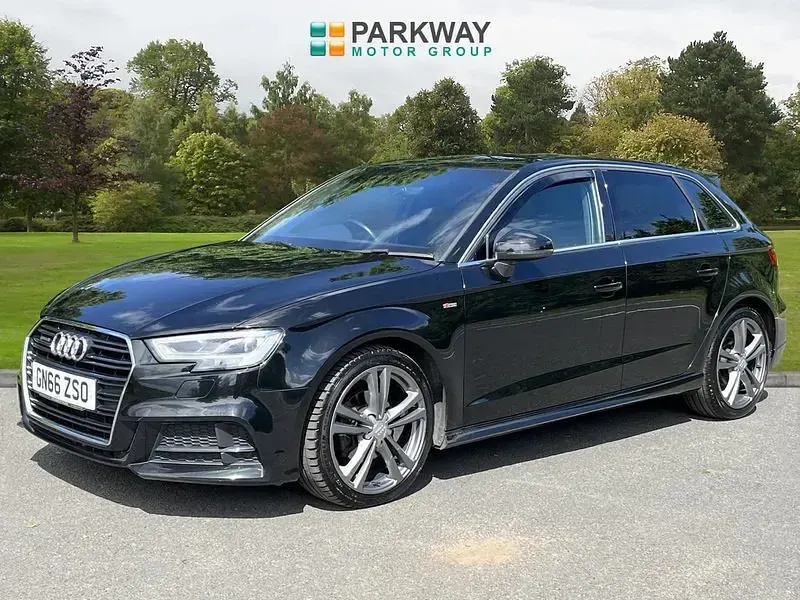 Used Audi A3 S-Line 150 HP (110 kW) 2016 Black Hatchback