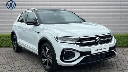 New VW T-Roc R-line 150 HP (110 kW) 2025 Pure white flat black SUV