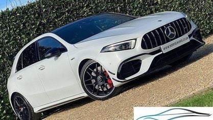 Begagnad Mercedes A45 AMG AMG 421 HK (309 kW) 2021 Vit Halvkombi