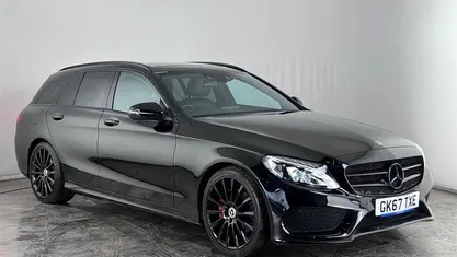 Black Used 2017 Mercedes C220 AMG Line Premium Estate | £15,300 (Fair price)