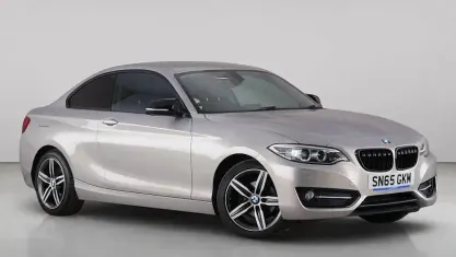 Used BMW 218 Sport Line 136 HP (100 kW) 2015 Silver Coupe