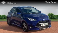 Blue Used 2023 Toyota Yaris Hybrid Design Hatchback | £17,599 (Fair price)