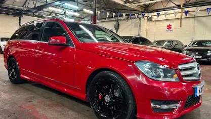 Used Mercedes C220 AMG 170 HP (125 kW) 2013 Red Estate