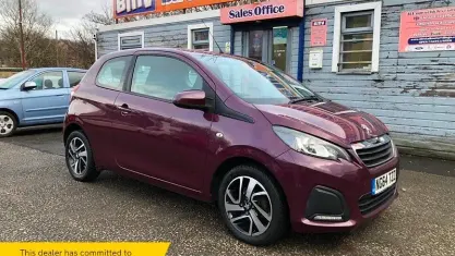 Used Peugeot 108 Active 68 HP (50 kW) 2015 Purple Hatchback