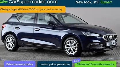 Used Seat Leon SE 110 HP (80 kW) 2022 Blue Hatchback