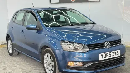 Used VW Polo SE 75 HP (55 kW) 2015 Blue Hatchback