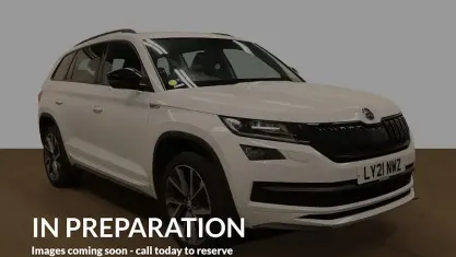 Used Skoda Kodiaq SportLine 150 HP (110 kW) 2021 White SUV