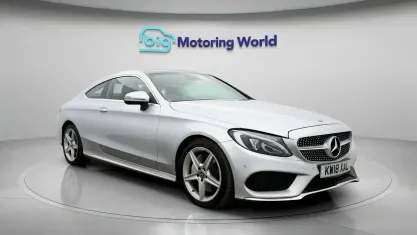 Used Mercedes C250 AMG line 204 HP (150 kW) 2018 Silver Coupe